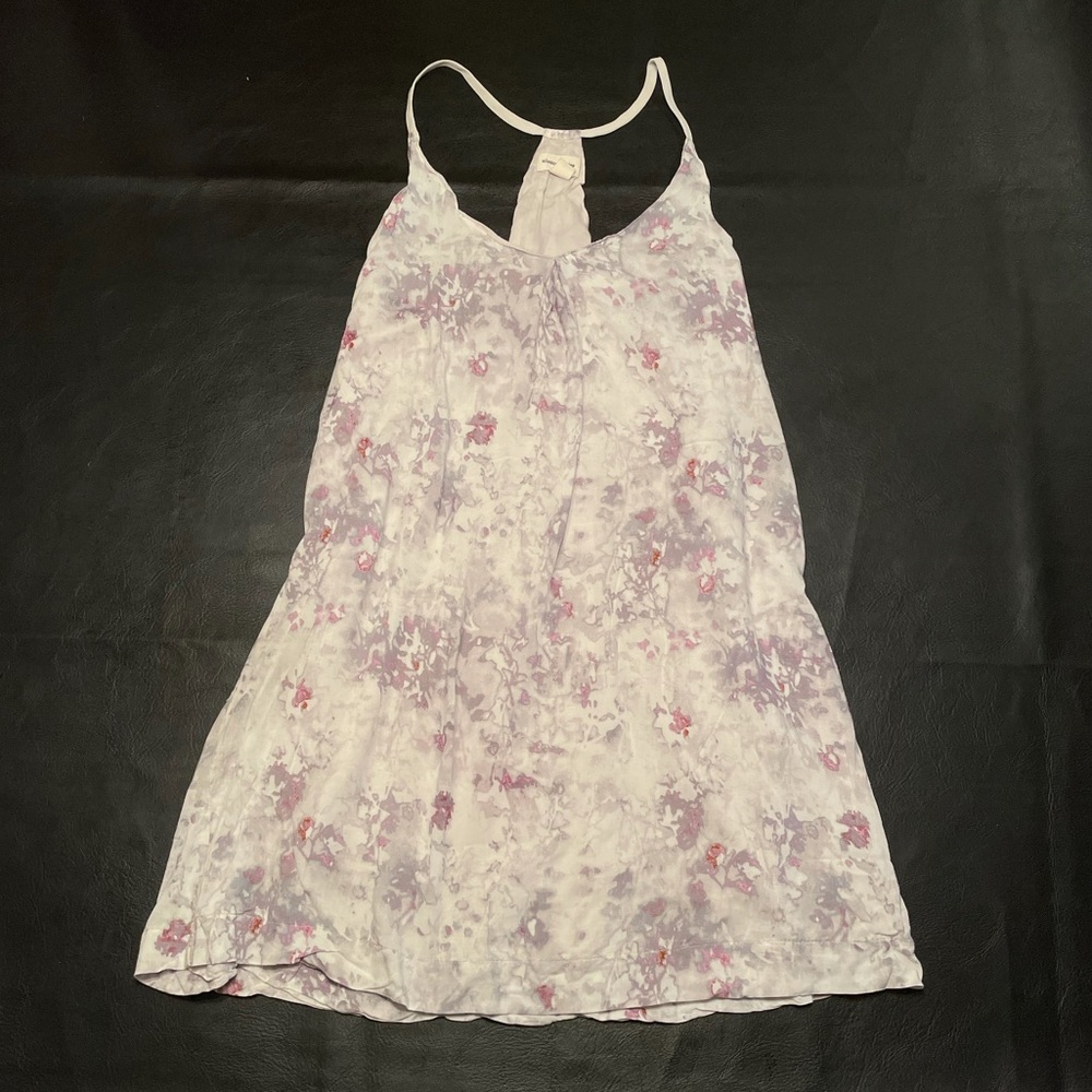 Silence + noise purple and white floral dress